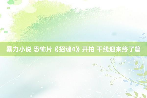 暴力小说 恐怖片《招魂4》开拍 干线迎来终了篇